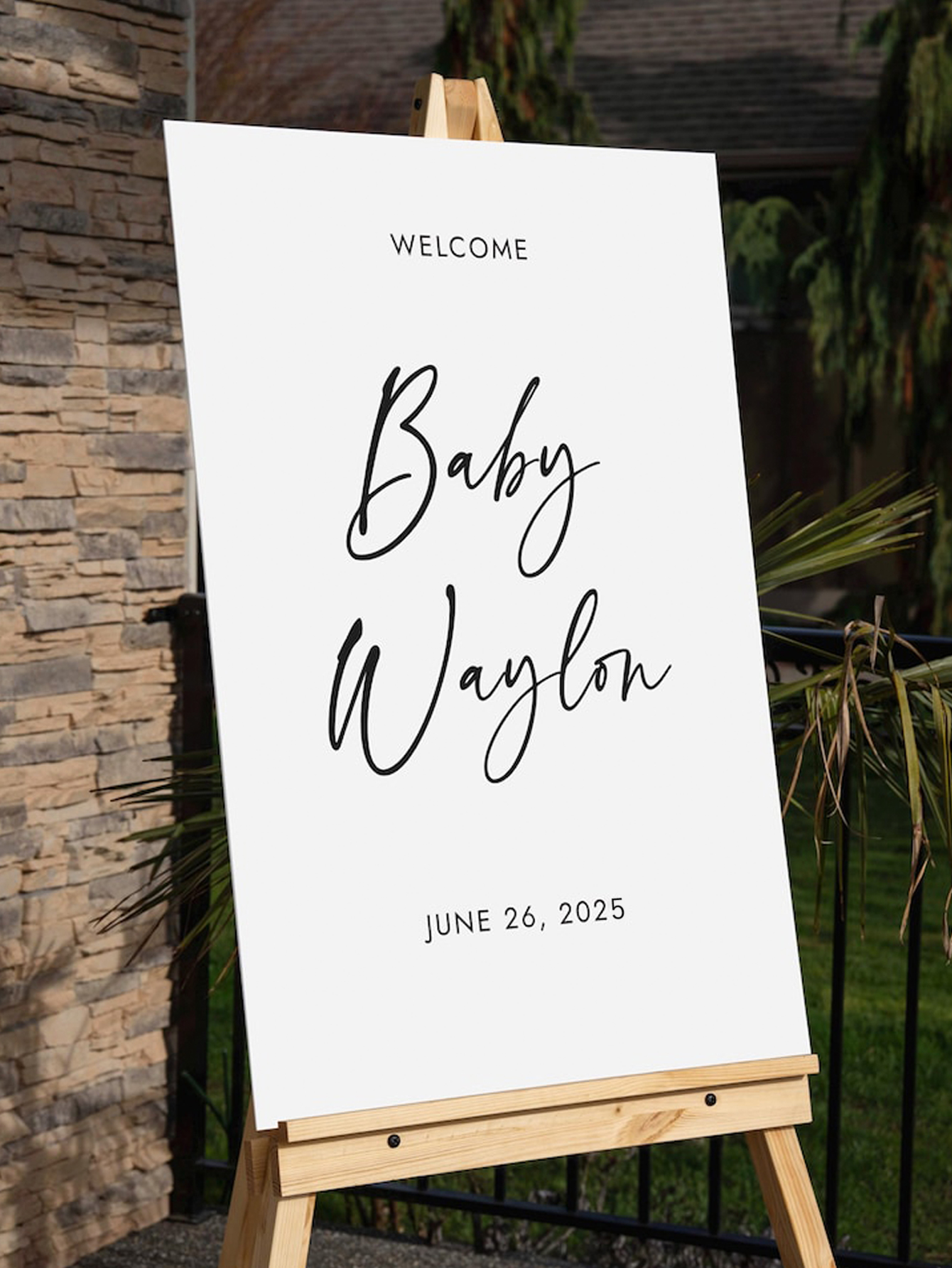 Baby Baptism Welcome Sign Custom-made in acrylic and PVC materials